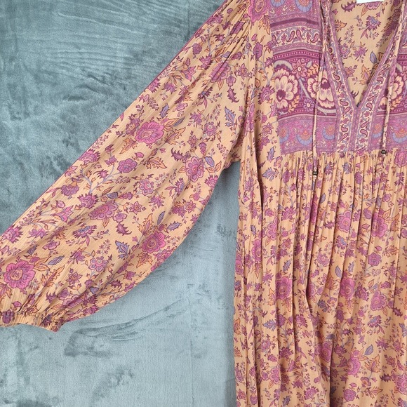 Spell & The Gypsy Dress XXL Folk Song Boho Peasant Midi Floral Organic Flowy - Picture 4 of 10